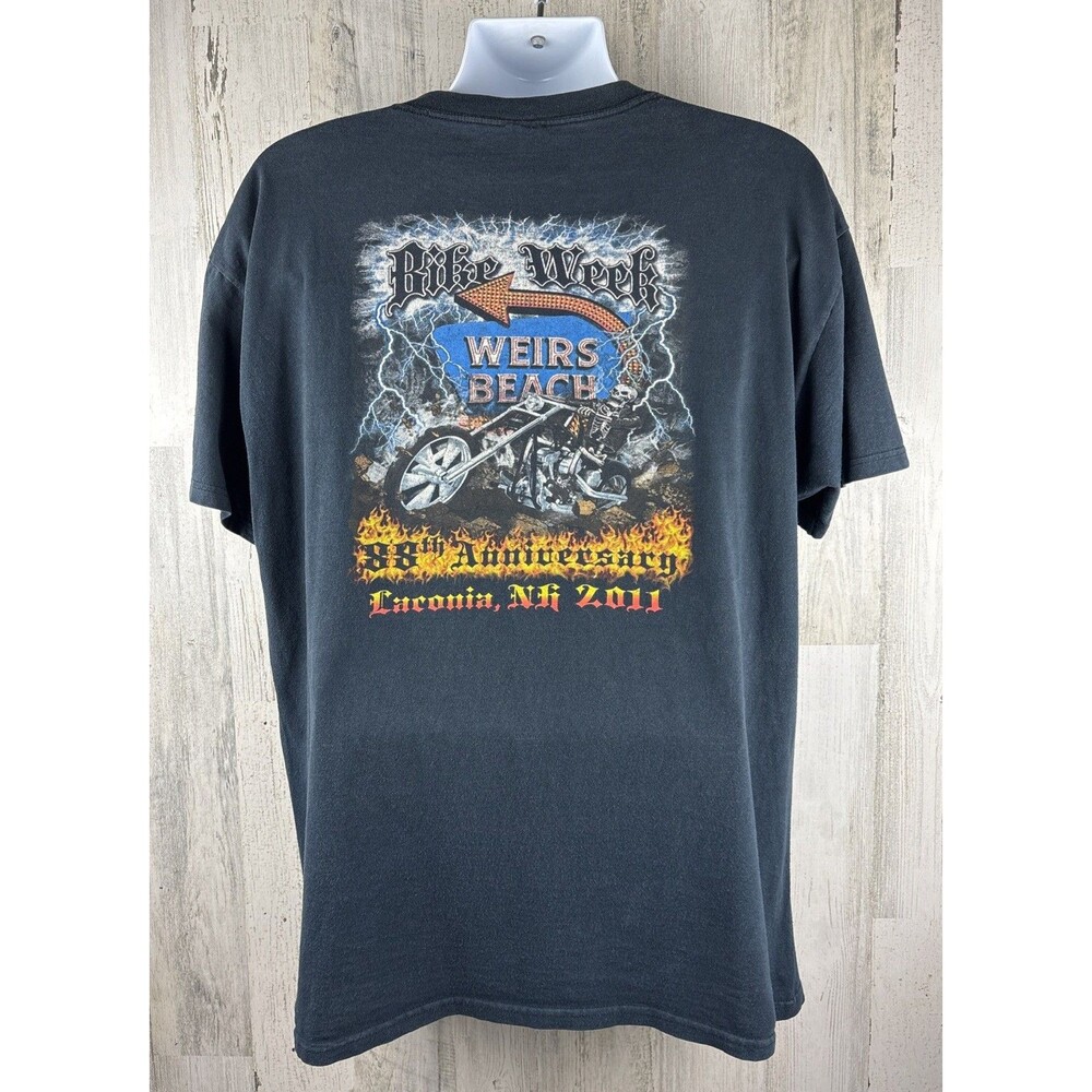 2011 Laconia Bike Week Motorcycles Biker T-shirt XL (23”x28”)
